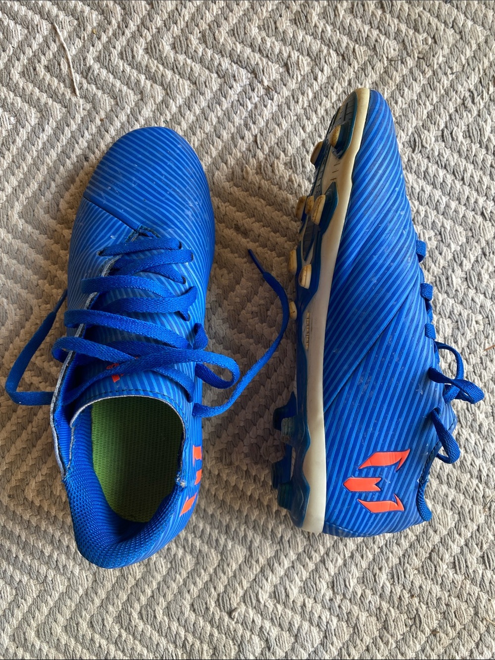 Adidas Messi!! blue soccer cleats
